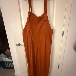 ❌SOLD❌ 🍂 Rust Corduroy Wide-Leg Overalls  🧡